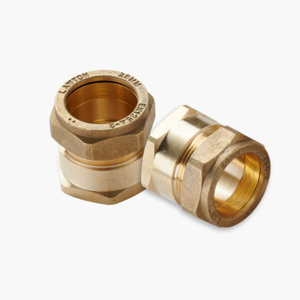 DN25 (1″) FlexEJ female compression fittings for 28 mm copper pipe - 2 pack