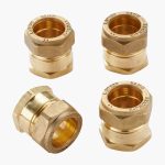 DN20 (¾″) FlexEJ female compression fittings for 22 mm copper pipe - 4 pack