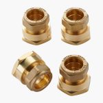 DN25 (1″) FlexEJ female compression fittings for 22 mm copper pipe - 4 pack