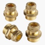 DN20 (¾″) FlexEJ male compression fittings for 15 mm copper pipe - 4 pack