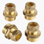 DN20 (¾″) FlexEJ  male compression fittings for 22 mm copper pipe - 4 pack